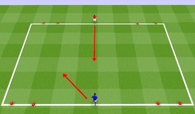 Football/Soccer Session Plan Drill (Colour): Two Gates