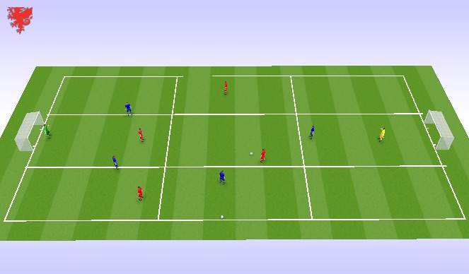 Football/Soccer Session Plan Drill (Colour): SSG