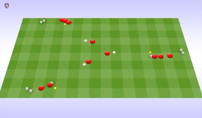 Football/Soccer Session Plan Drill (Colour): Passing Rotation