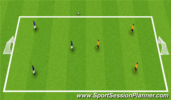 Football/Soccer Session Plan Drill (Colour): Game 3v3