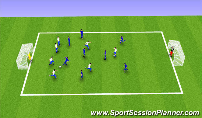 Football/Soccer Session Plan Drill (Colour): SSG