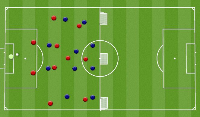 Football/Soccer Session Plan Drill (Colour): 11 v 10