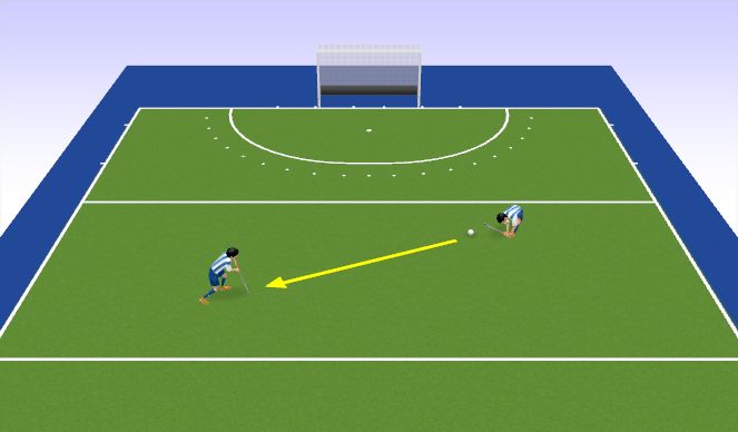 Hockey Session Plan Drill (Colour): Skill Focus - Slap Hit