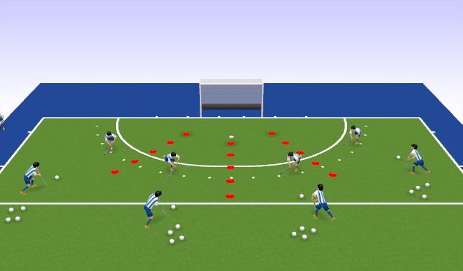 Hockey Session Plan Drill (Colour): Piece of cake!