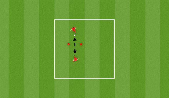 Football/Soccer Session Plan Drill (Colour): 2 cone passing