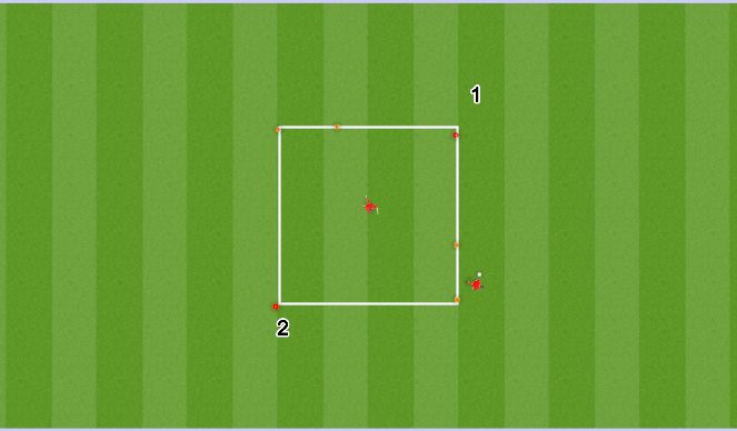 Football/Soccer Session Plan Drill (Colour): 1v1 on an angle 