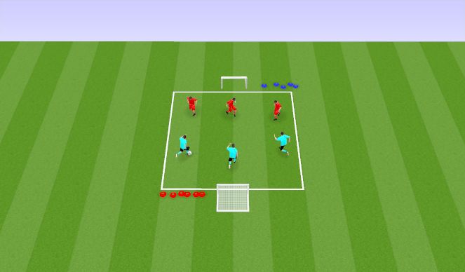 Football/Soccer Session Plan Drill (Colour): Small Sided Games W/Cones 