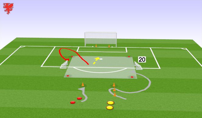 Football/Soccer Session Plan Drill (Colour): Skill Drill