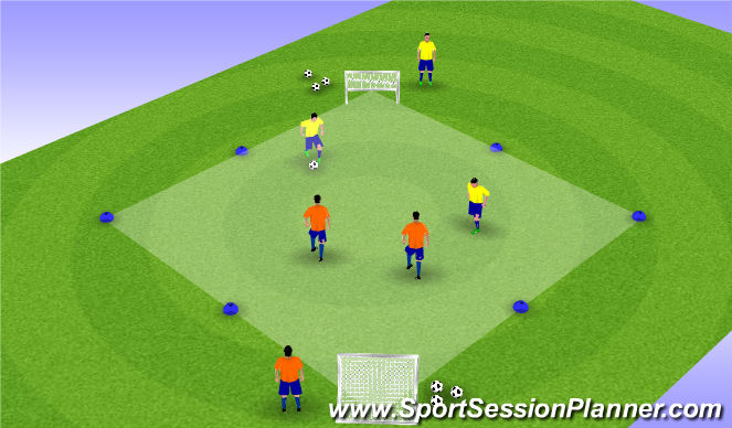 Football/Soccer Session Plan Drill (Colour): Stage 2