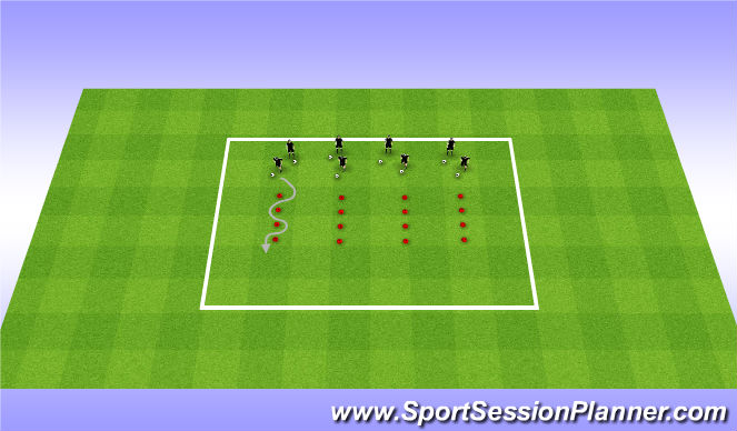 Football/Soccer Session Plan Drill (Colour): Warm Up Activity