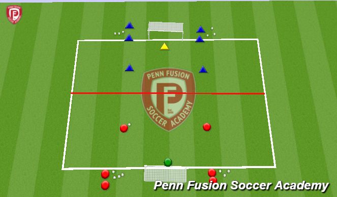 Football/Soccer Session Plan Drill (Colour): Conditioned Game