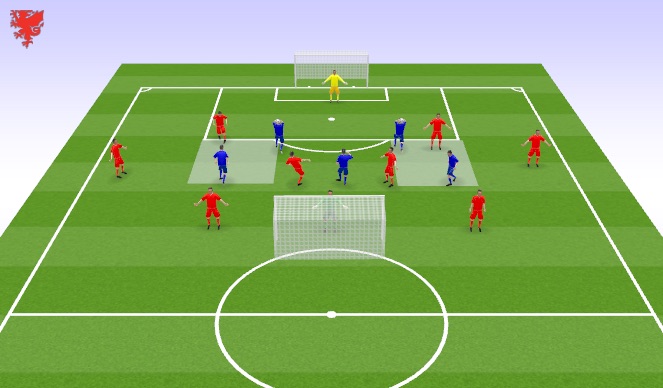 Football/Soccer Session Plan Drill (Colour): SSG