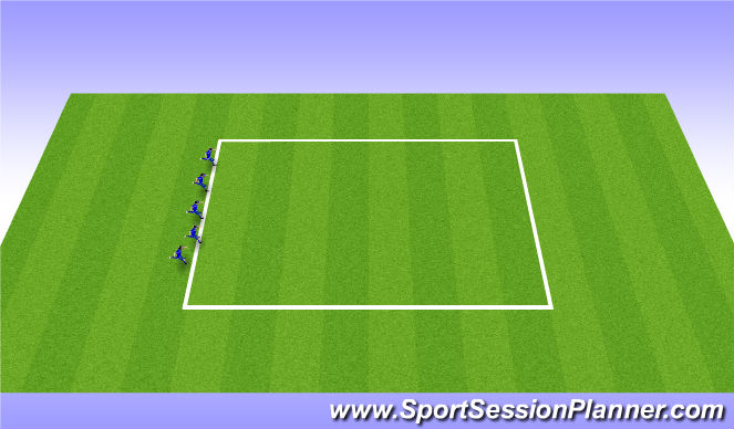 Football/Soccer Session Plan Drill (Colour): Warm ups - dynamic movements