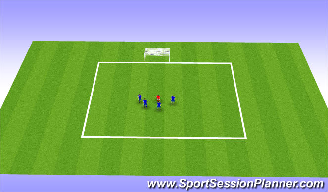 Football/Soccer Session Plan Drill (Colour): Shoot on Goal