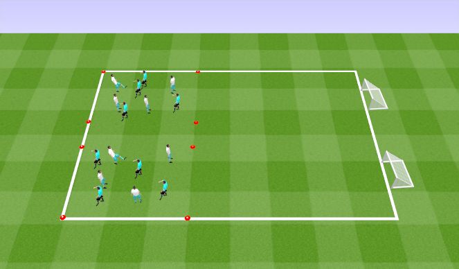 Football/Soccer Session Plan Drill (Colour): Breakout Rondo - Attacking and Defensive Transition