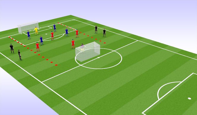 Football/Soccer Session Plan Drill (Colour): Screen 4 SSG