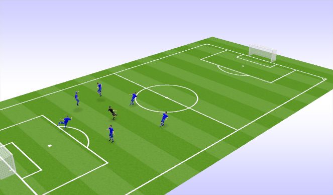 Football/Soccer Session Plan Drill (Colour): Stretches 5 min