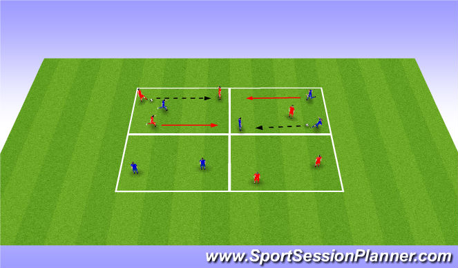 Football/Soccer Session Plan Drill (Colour): Conditioned Game