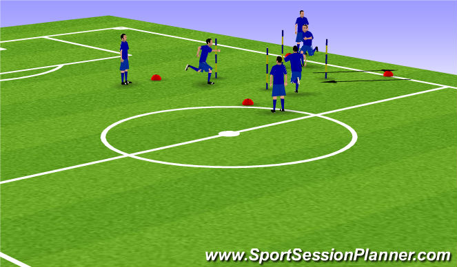 Football/Soccer Session Plan Drill (Colour): Warm Up