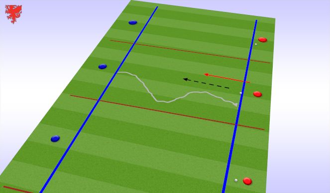 Football/Soccer Session Plan Drill (Colour): Technical drill