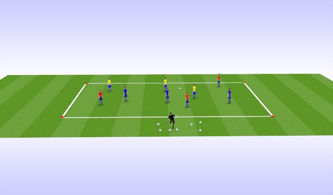 Football/Soccer Session Plan Drill (Colour): Rondo 2