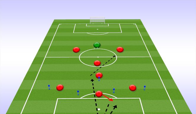 Football/Soccer Session Plan Drill (Colour): Block 1 - phase 1