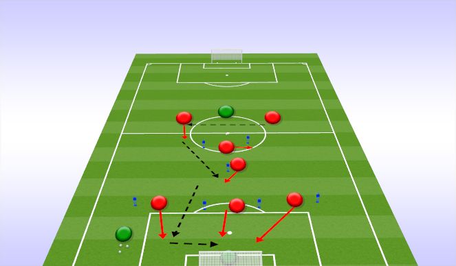 Football/Soccer Session Plan Drill (Colour): Block 1 - phase 2