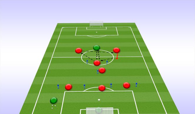 Football/Soccer Session Plan Drill (Colour): Block 1 phase 3