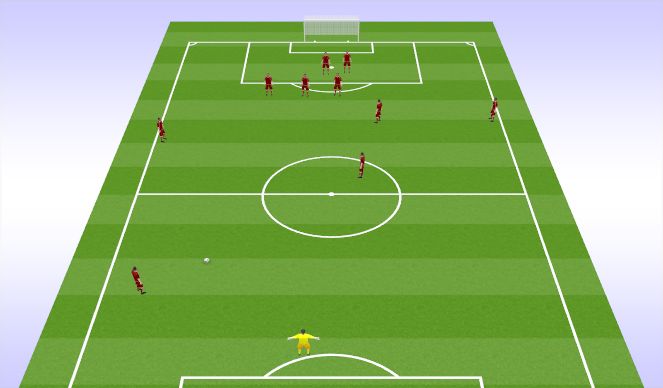 Football/Soccer Session Plan Drill (Colour): Field Player Taking Kick