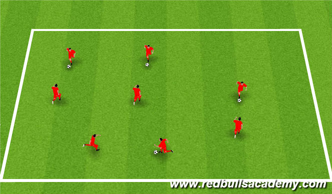 Football/Soccer Session Plan Drill (Colour): Warm Up