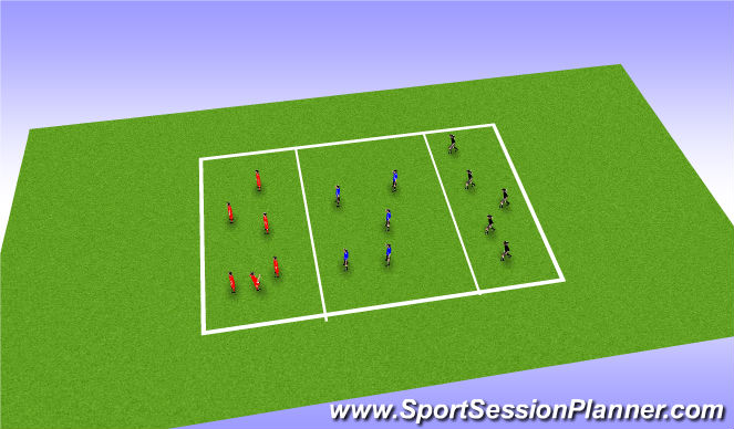Football/Soccer Session Plan Drill (Colour): possesion overload game related