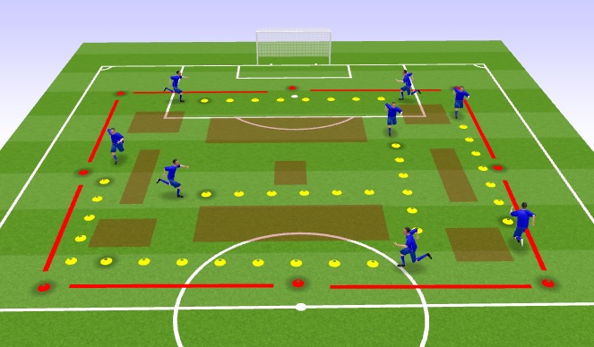 Football/Soccer Session Plan Drill (Colour): Warm Up