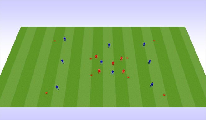 Football/Soccer Session Plan Drill (Colour): 9 vs 5, 5 vs 2