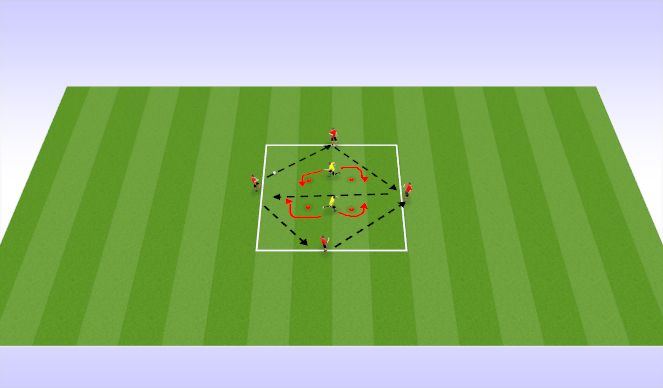 Football/Soccer Session Plan Drill (Colour): Warm Up