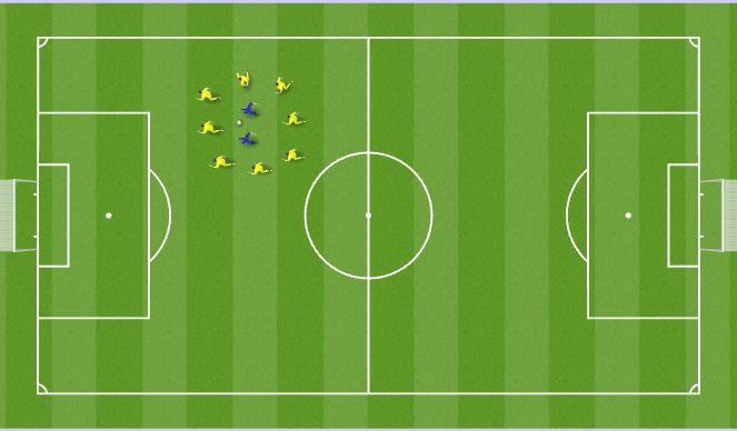 Football/Soccer Session Plan Drill (Colour): Rondo Fast Switch