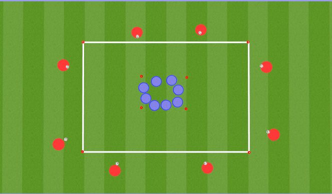 Football/Soccer Session Plan Drill (Colour): Technical Warm-Up 1