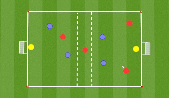 Football/Soccer Session Plan Drill (Colour): Between the Lines SSG