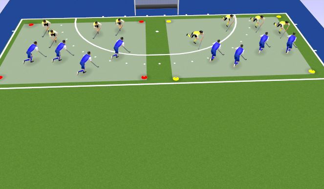 Hockey Session Plan Drill (Colour): Passing Game 