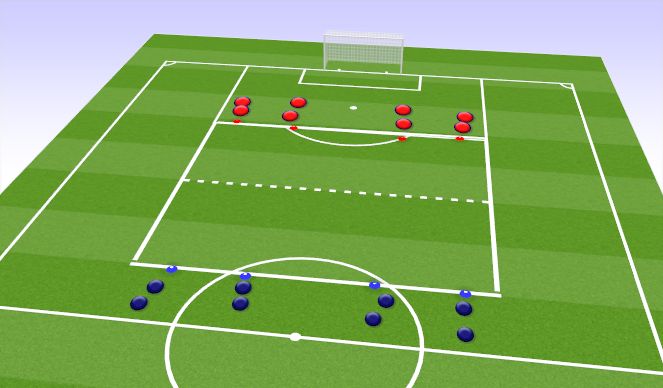 Football/Soccer Session Plan Drill (Colour): 4v4: Endlines