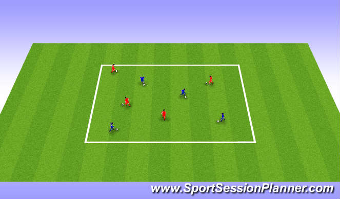 Football/Soccer Session Plan Drill (Colour): Race Track