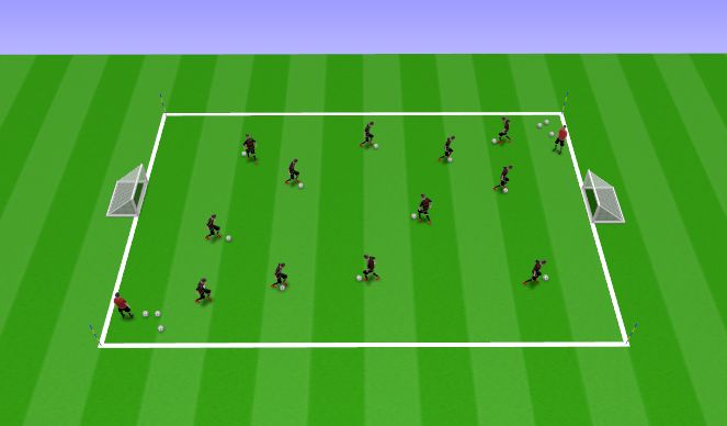 Football/Soccer Session Plan Drill (Colour): Ball Mastery Prog. 1