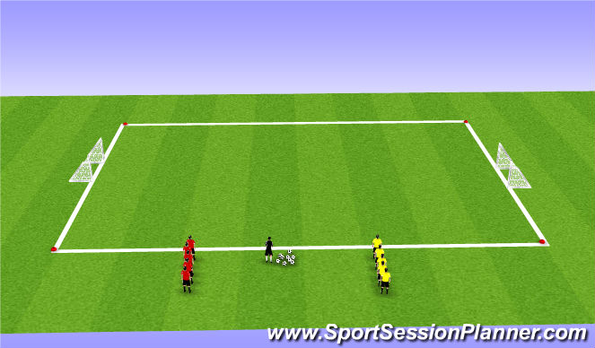 Football/Soccer Session Plan Drill (Colour): Gett Outta Here
