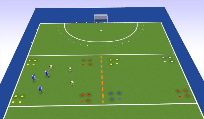 Hockey Session Plan Drill (Colour): Quatro Game