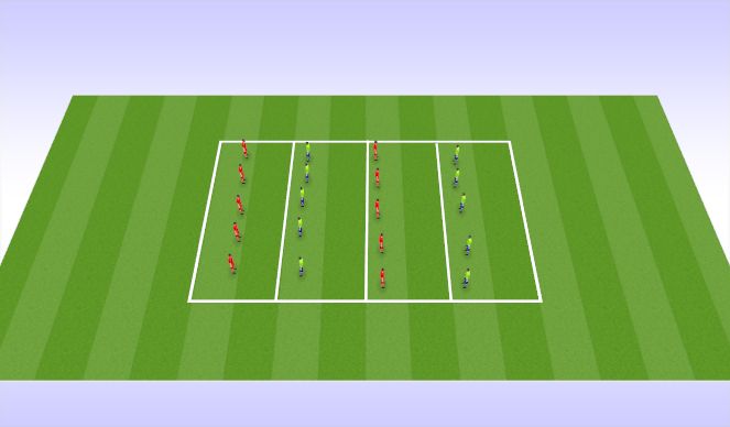 Football/Soccer Session Plan Drill (Colour): Breaking lines