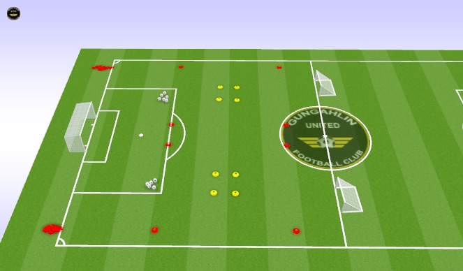 Football/Soccer Session Plan Drill (Colour): Oval Setup