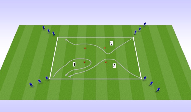 Football/Soccer Session Plan Drill (Colour): Dribbling/turns