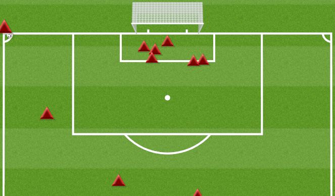 Football/Soccer Session Plan Drill (Colour): Att Corner 2 Short