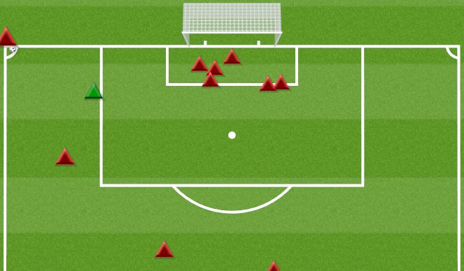 Football/Soccer Session Plan Drill (Colour): Att Corner 2 Short