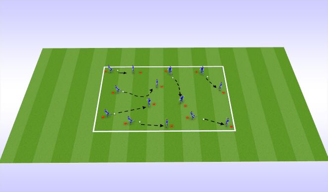 Football/Soccer Session Plan Drill (Colour): Passing Buddy