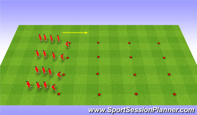 Football/Soccer Session Plan Drill (Colour): Fifa 11 Warm up